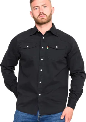 Image de Duke - chemise "D555 Western" pour homme DC101 (L) (Noir)