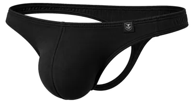 Imagen del producto de TOF Paris - Ropa Interior Tanga Hombre - Champion Thong Black - 1x Tamaño XXL