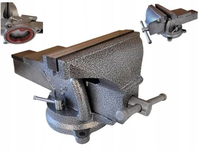 Produktbild von Stabiler Gusseisen-Schraubstock für Werkstatt, 200mm