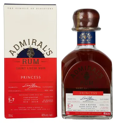 Produktbild von Admiral Rodney PRINCESS Fine & Mature Saint Lucia Rum 40% Vol. 0,7l in Geschenkbox
