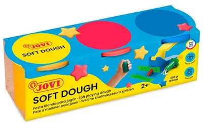 Zdjęcie produktu dla Jovi Soft Dough Modelling Clay Glina do modelowania dla dzieci 3 x 110 g
