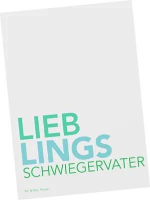 Produktbild von Mr. & Mrs. Panda Postkarte Schwiegervater - Weiß - Geschenk, Fotokarte, Grußkarte, Schwiegertochter, Ansichtskarte, Geschenkidee, Familie, Postkarten, Spruch, Vater, Papi