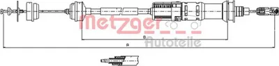 Produktbild von METZGER 11.3923 Kupplungsseil Seilzug für FIAT Scudo Kastenwagen (220) 1088/710mm