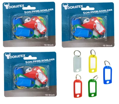Produktbild von Schlüsselschilder Zum Beschriften 5 Farben, 10Er