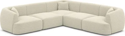 Produktbild von Cord Ecksofa Elvira Hellbeige