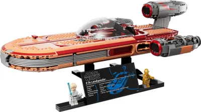 Produktbild von LEGO Star Wars Luke Skywalker’s Landspeeder, Ultimate Collector Series, Modellbausatz für Erwachsene mit C-3PO Minifigur und Lichtschwert 75341