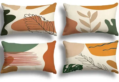 Obrázok produktu pre Poťahy na vankúše 30x50 cm, zloženie: zmes lnu, geometrické vzory, sada 4 kusov, vhodné do interiéru aj exteriéru