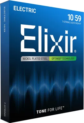 Image de Elixir 19074 Nanoweb 10-59 - Cordes pour guitare électrique à 7 cordes