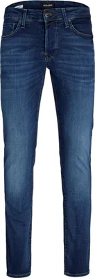 Productafbeelding van Jack & Jones 12133074, Blauw, Jeans, Katoen, Elastaan, Gebruik geen bleekmiddel, Niet in de droger, Wassen op fijnwasprogramma (30 °C)