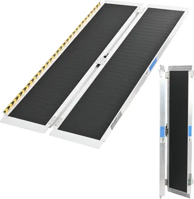 Produktbild von TRUTZHOLM Rollstuhlrampe 152 cm Traglast 272 kg Alu klappbar Antirutsch beschichtet Schwellenrampe