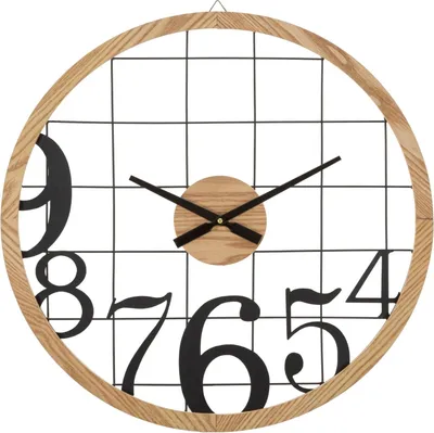 Produktbild von Mauro Ferretti Wanduhr Ziffern Ø 60x2,5 cm schwarz braun