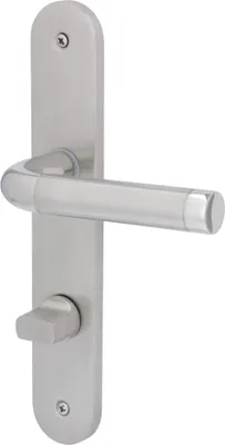 Produktbild von Alpertec WC-Langschildgarnitur Lea Edelstahl Bi-Colour abgerundet