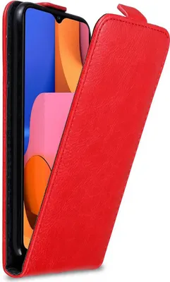 Produktbild von Cadorabo Hülle für Samsung Galaxy A20s Schutz Hülle in Rot Flip Etui Handyhülle Case Cover