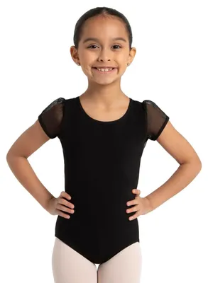 Zdjęcie produktu dla Strój gimnastyczny damski Capezio 11311C z bufiastymi rękawami, czarny, rozmiar M