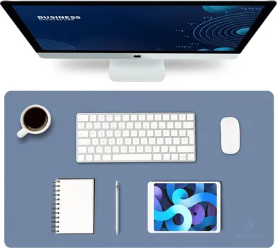 Image de Tapis de bureau Knodel 35x60 cm double face bleu marine/vert
