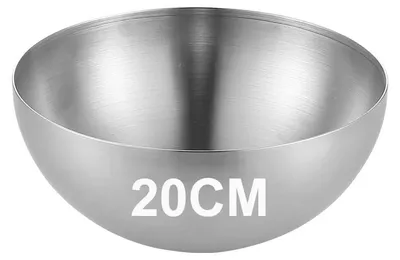 Edelstahl-Schüssel, koreanisch, 20 cm, 1600 ml, silber, 1 Stück