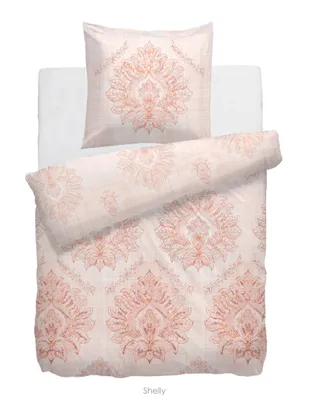 Immagine prodotto di HnL biancheria da letto in raso di cotone Shelly rosa, dimensioni: 135x200 cm + 80x80 cm