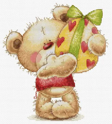Produktbild von Luca-S geteld kruissteekpakket "Surprise Egg", 16x18cm