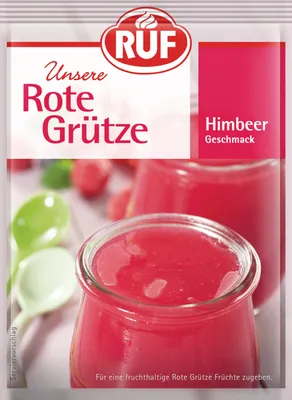 Produktbild von Ruf Rote Grütze Himbeer Geschmack 3er (18x120g Packung) VPE