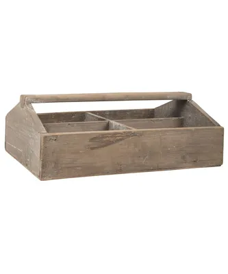 Produktbild von Ib Laursen - Holzkorb Holzkiste mit 4 Fächer und Henkel 5245-14 Korb Kiste Holz