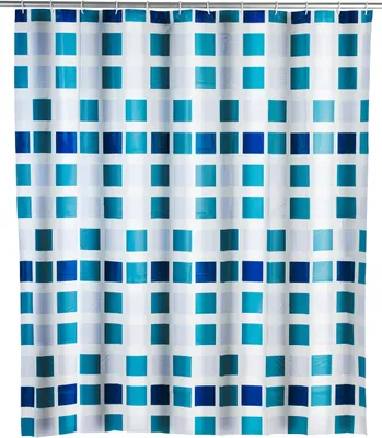Produktbild von WENKO Dusch Vorhang Badewannen inkl. Ringe Textil 180x200 cm MOSAIK Dusche Bad