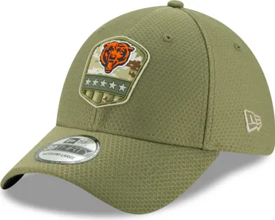 Produktbild von New Era NFL Chicago Bears On Field '19 Salute to Service Olive 39Thirty Cap S-M