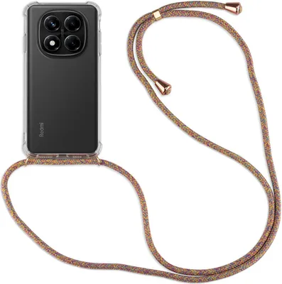 Produktbild von Handykett für Xiaomi Redmi Note 14 Pro 5G Hülle mit Kordel Handyhülle mit Band in Rainbow