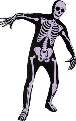 Produktbild von Herren Skelett Ganzkörperanzug Bodysuit Gr. XL Halloween Karneval Fasching
