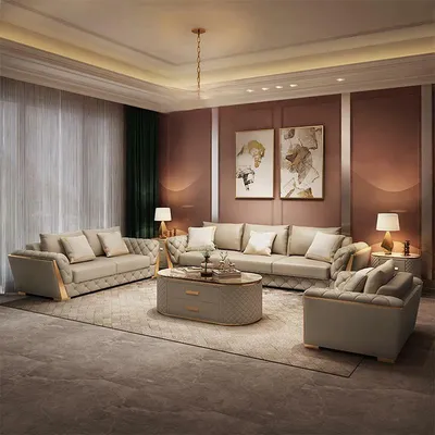 Produktbild von Ledersofa Couch Polster Garnitur 321 Sitzer komplett set sitzpolster Garnituren