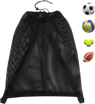 Produktbild von Basketballnetz-Rucksack 15x20 – Sportbeutel für Fußball, Volleyball, Baseball, Outdoor-Sport, Kordelzugnetz Tasch