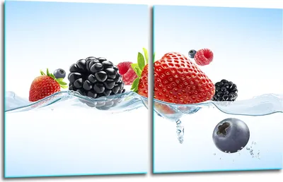 Produktbild von Herdabdeckplatten 2x40x52 Glaskeramikfeld 2-Teilig Glas Spritzschutz Obst