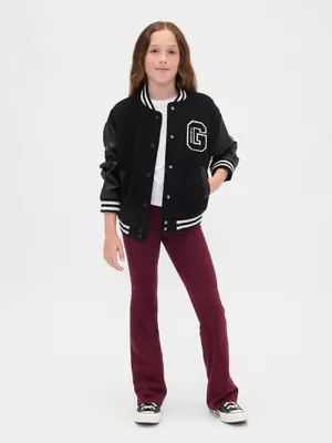 Produktbild von Gap Dehnbare Rote Baumwoll-Leggings Größe L mit leicht ausgestellten Beinen
