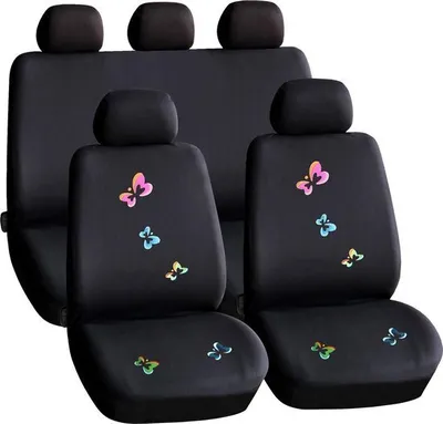 Immagine prodotto di Coprisedili universali per auto - Coprisedili per auto per sedili anteriori e panca posteriore - Sedili anteriori e posteriori con sistema airbag