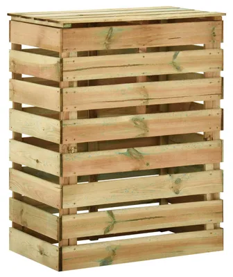 Produktbild von vidaXL Gartenkomposter mit Lattenstruktur Grün 110 x 58 x 113 cm