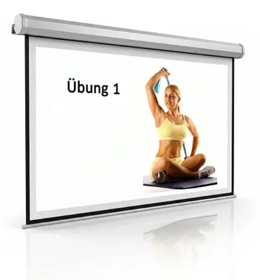 Image de Motor Leinwand Beamer Inkl Ffb Heimkino Beamerleinwand 244X182 120' 16:9 4:3 1:1