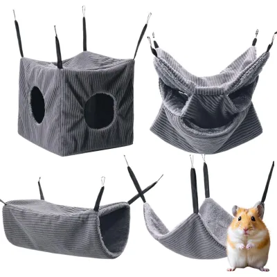Produktbild von 4-teiliges Hamster-Hängematten-Set für kleine Haustiere