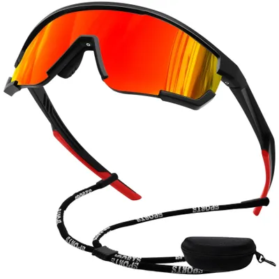 Produktbild von Sonnenbrille für Damen und Herren, UV400 Schutz, polarisiert – Sportsonnenbrille – leicht – Einzelgläser – komfortabel – ideal zum Radfahren – Sportsonnenbrille