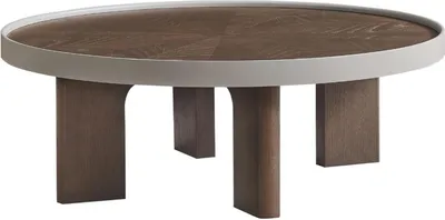 Image de Table basse ronde moderne Designer Tables basses marron Table de salon