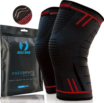 Produktbild von Agile Now Kniebandage AGILE NOW Kniebandage Essential Line [2er Set], XL / Rot