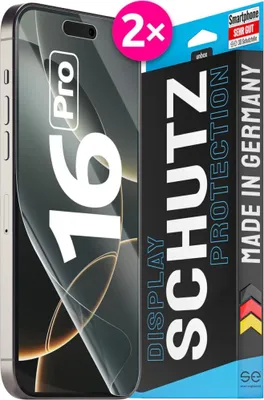 Produktbild von Smart Engineered SE0-F0101-0525-24-M, Apple, iPhone 16 Pro, Schlagfest, Kratzresistent, Schockresistent, Transparent, 2 Stück(e)