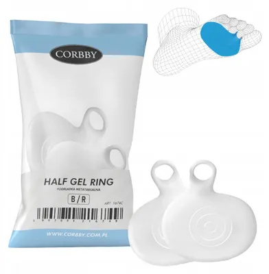 Produktbild von Corbby Half Gel Ring Mittelfußpolster Gel Schmerzlinderung Stoßdämpfung