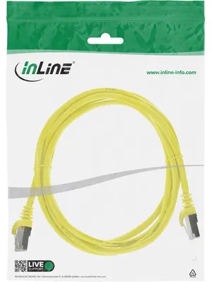 Produktbild von InLine Patchkabel, SF/UTP, Cat.5e, gelb, 1m, 1 m, Cat5e, SF/UTP (S-FTP), Gelb