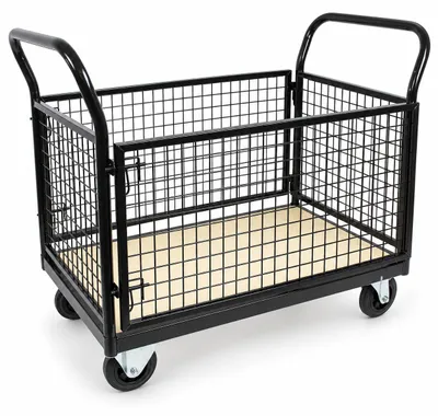 Zdjęcie produktu dla Wózek kratowy Wózek platformowy 500 kg 119x67x107cm Wózek czterostronny Wózek transportowy Wózek kratowy Hamulec