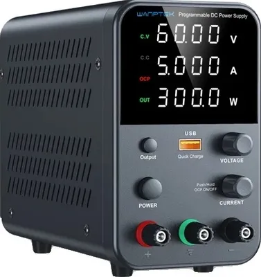 Immagine prodotto di Alimentatore CC regolabile, uscita 0~30V, corrente 0~5A, WPS605H 60V 5A