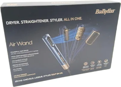 Produktbild von BaByliss Air Wand, Heißluftbürste, Airflow, Nasse Haare, Blau, 2,5 m, AC