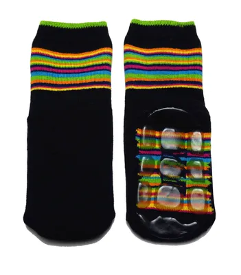 Produktbild von Kinder ABS-Socken aus Baumwolle Regenbogen Schwarz Größe 19-22