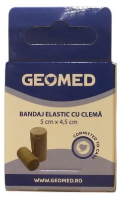 Produktbild von Geomte, geomte, elastische Bandagen, mit Clips, 5 cm x 4,5 m