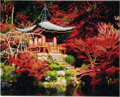 Image de Crystal Art Temple japonais 40x50 cm
