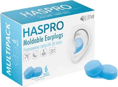 Immagine prodotto di HASPRO 6P tappi per orecchie in silicone, blu