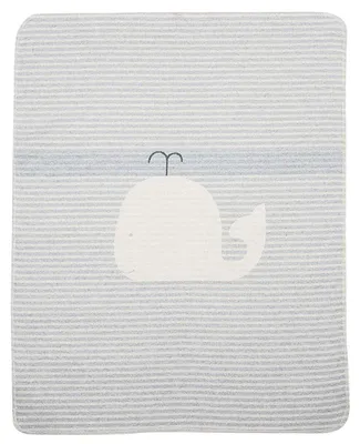 Productafbeelding van Babydeken met walvismotief, 70x90 cm, 100% katoen, geschikt voor baby's